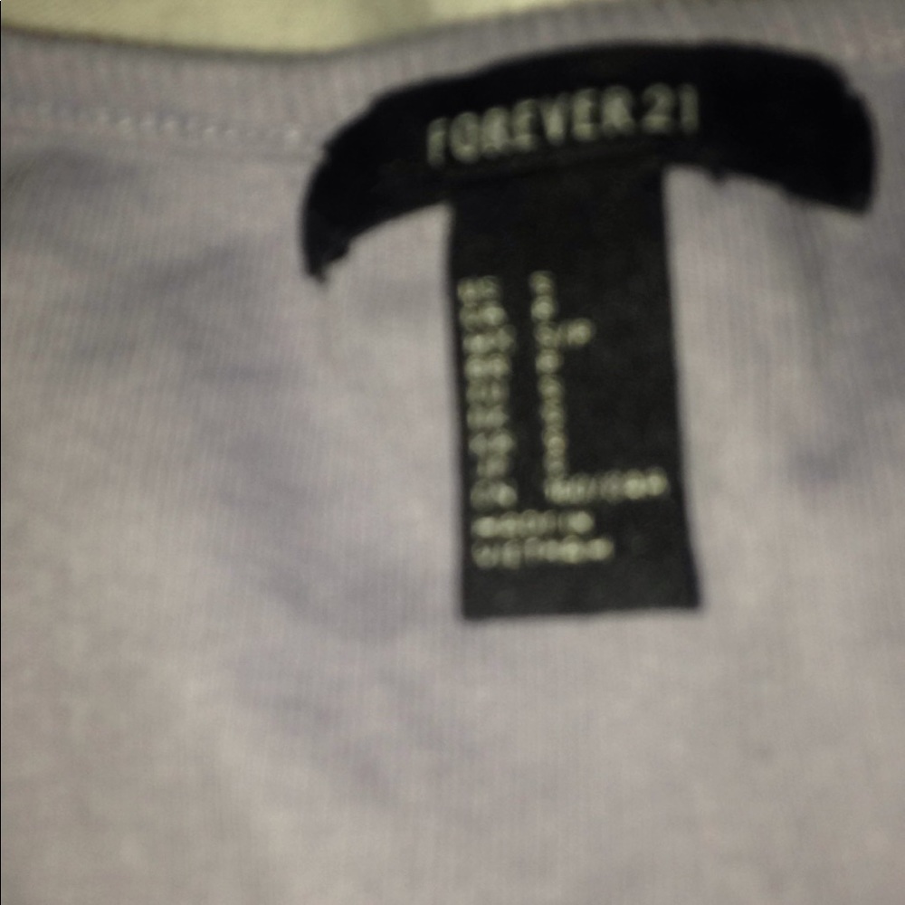 Forever21 Lavender crop top with tie in the bottom